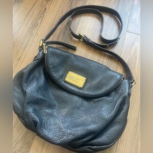 MARC by MARC JACOBS Classic Q Natasha Leather Purse Black Leather Gold Hardware